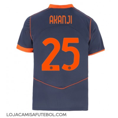 Camisa de Futebol Inter Milan Manuel Akanji #25 Equipamento Alternativo 2025-26 Manga Curta Camisa de Futebol Inter Milan Manuel Akanji #25 Equipamento Alternativo 2025-26 Manga Curta